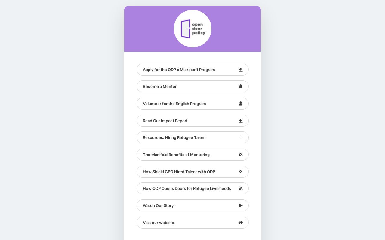 Open Door Policy Links
